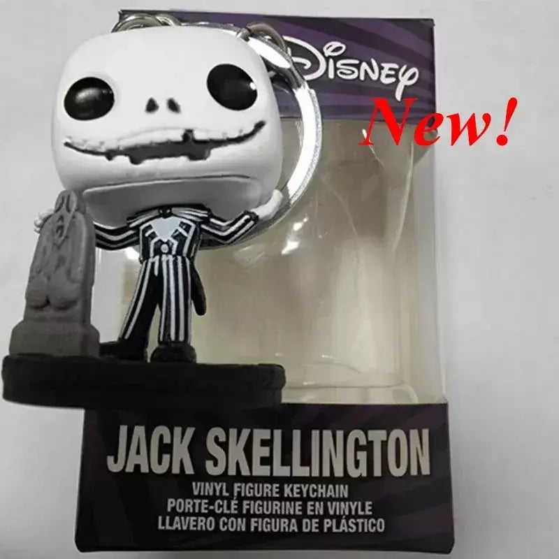 Novos chaveiros funko disney demona princesa bella ariel alice anna elsa bell jack sally ponto figura de ação brinquedos ornamentos