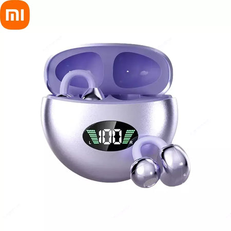 Xiaomi sem fio bluetooth q71 clip-on fones de ouvido alta qualidade som display led música esportes fone de ouvido