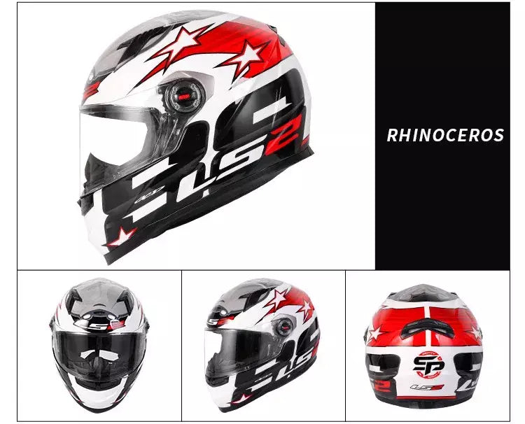 Ls2 rosto cheio capacete da motocicleta das mulheres dos homens capacete de motocross de alta resistência abs escudo 3c aprovado acessórios da motocicleta ff358