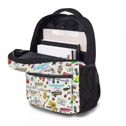 Stranger Things High Capacity Waterproof Mochila Universitária para Meninas, Mochilas Escolares Laptop na Moda, Nova Moda, 17";;VERDADEIRO;;"Background color