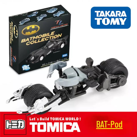 Takara tomica tomica escala batman modelo de carro batmobile pod bicicleta natal presente do dia das bruxas crianças quarto decoração brinquedos para o bebê meninos meninas