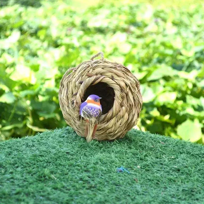 Ninho de pássaros tecido decorativo ao ar livre, Bird Cage Grass Egg Cage, Ninho de papagaio suspenso, Casas para quarto de estimação, Novo, 2024
