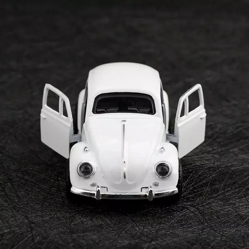 (Ensacado) 1:8 besouro clássico fofo, modelo de carro de liga, veículo simulado, carro de liga infantil, modelo de brinquedo de menino, enfeites de carro