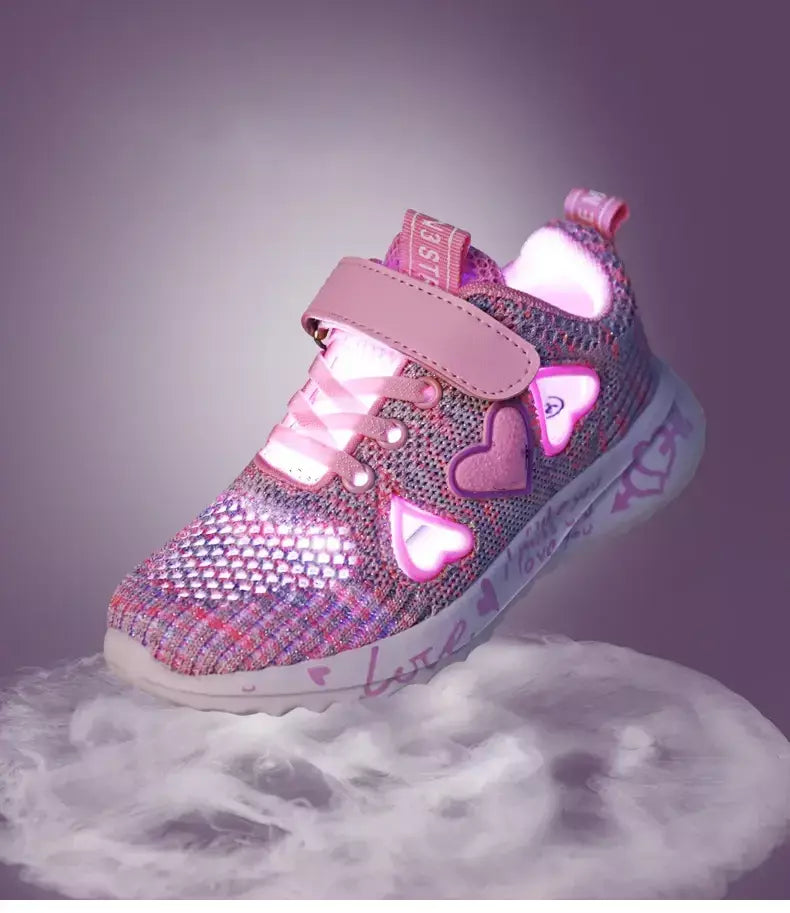Meninas sapatos casuais luz malha tênis crianças verão primavera outono tenis bonito esporte dos desenhos animados feminino correndo meia calçado