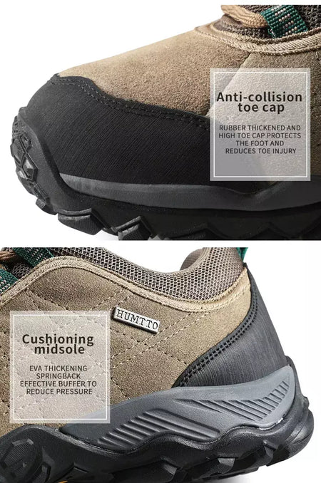 Humtto caminhadas sapatos dos homens de luxo designer inverno escalada trekking tênis para homens couro esportes ao ar livre trabalho homem sapatos 110282 Um