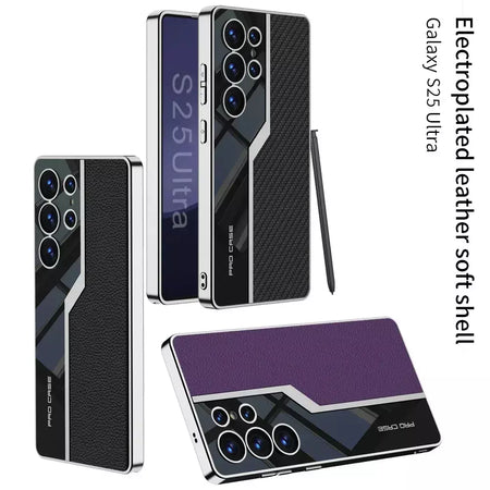Moldura de alumínio com fecho magnético, capa traseira de plástico de metal para samsung galaxy s25 ultra s24 ultra s23 s22 s21, capa forte à prova de queda