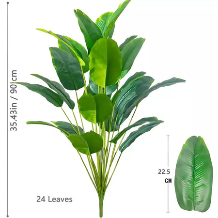65-125cm/47.2in grande palmeira tropical falso banana planta folhas toque real strelitzia reginae planta de plástico para casa jardim