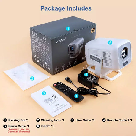 Thundeal foco automático pg370 full hd 4k projetor para filme wifi android projetor smart tv home theater mini projetor de vídeo portátil