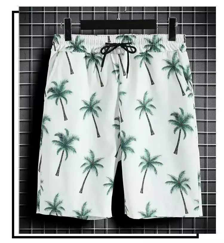 Roupas de praia para homens 2 Piece Set Quick Dry Camisa Havaiana e Shorts Set Homens Moda Vestuário Impressão Casual Outfits Verão