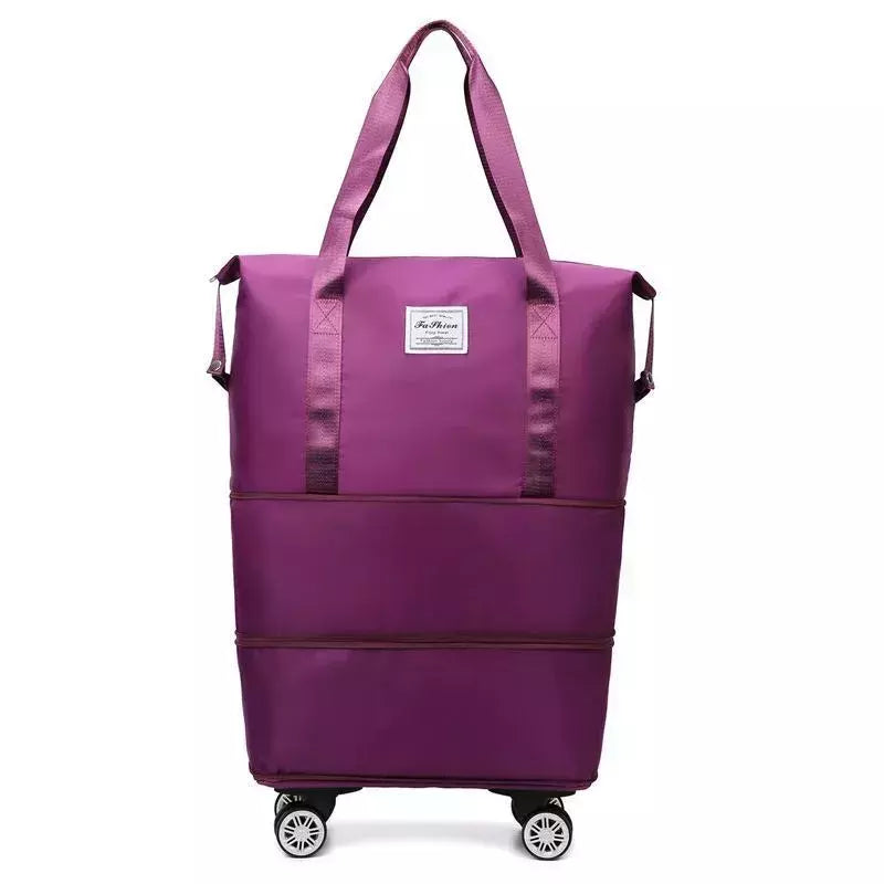 Saco De Duffle Expansível Impermeável, Grande Capacidade, Roda Universal, Viagem De Negócios, Esperando Armazenamento De Nascimento, Viagem