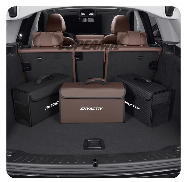 Caixa organizadora de porta-malas de carro, caixa traseira, armazenamento de arrumação, para mazda 3 6 skyactiv atenza cx30 cx60 cx70 cx3 cx5 cx9 mx5 bt50 bl