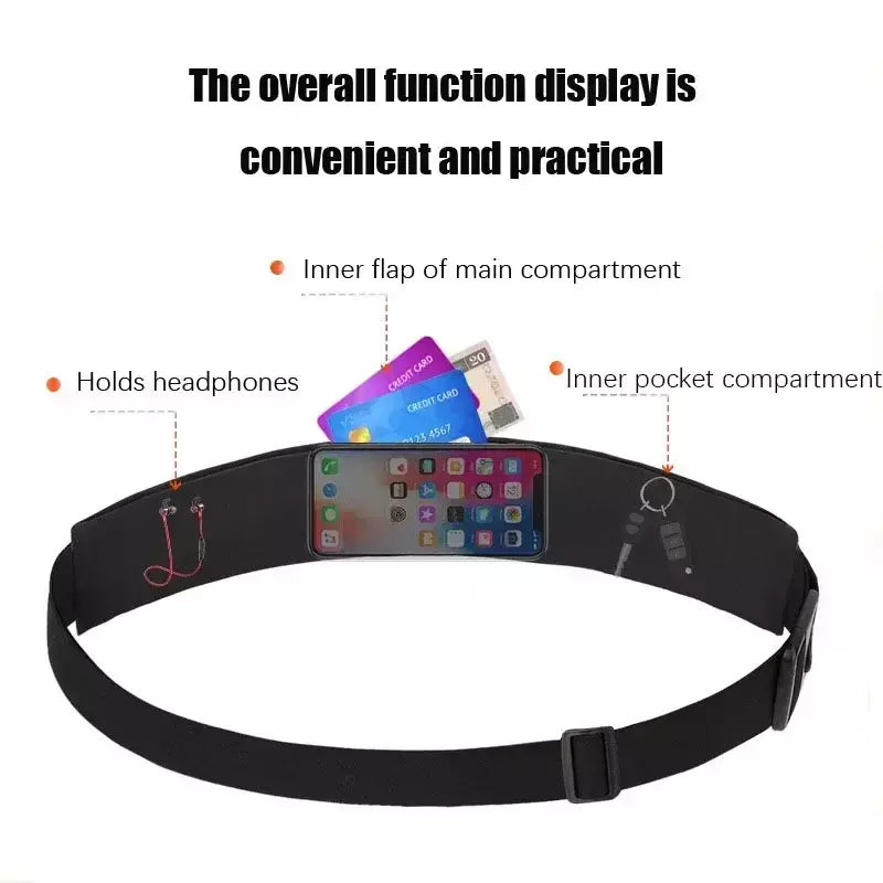 Cintura impermeável e sacos de corrida para mulheres, suporte do dinheiro, suporte do telefone, corrida, treinamento, cinto chave, acessórios de bicicleta, bolsas, esportes, fitness