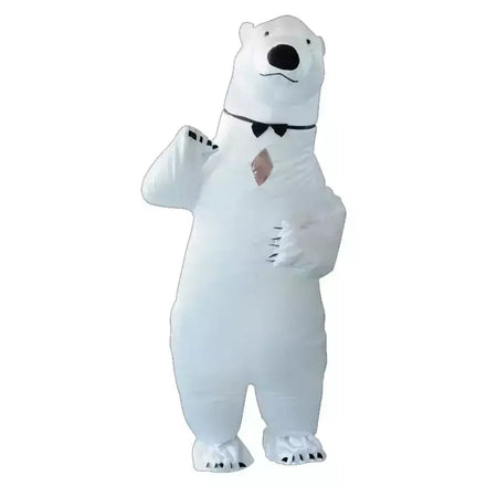 Urso polar inflável traje novo natal feriado festa desempenho atmosfera adereços roupas dos desenhos animados para todas as idades