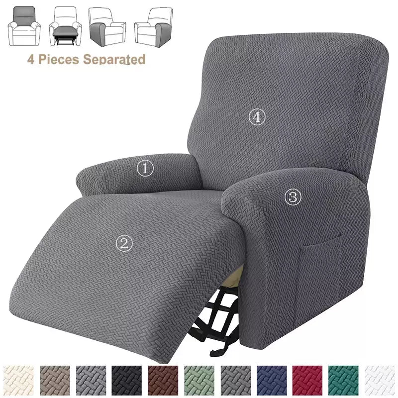 Jacquard Stretch Reclinável Sofá Covers, Poltrona elástica Split, Capa de cadeira antiderrapante, Cadeiras Lazy Boy, Slipcovers para sala de estar