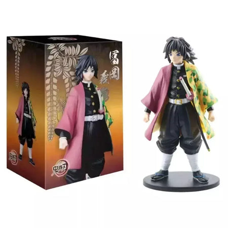Anime figura demônio slayer figuras kimetsu não yaiba boneca tanjiro nezuko zenitsu estatueta inosuke guerreiro figura de ação modelo brinquedos
