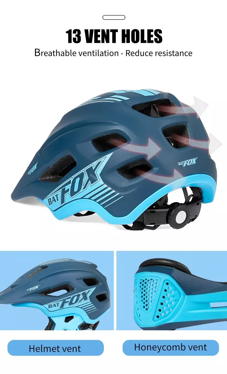 Batfox crianças rosto cheio capacete da bicicleta destacável downhill crianças ciclismo motocicleta skate esportes corrida capacete de bicicleta