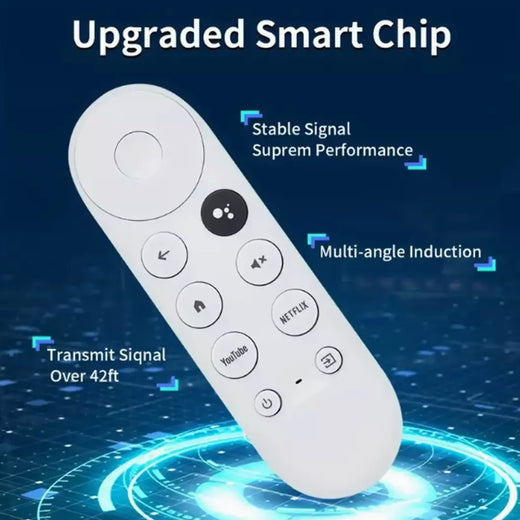 Controle remoto Google Chromecast 4K Snow Voice - Controle fácil apenas para seu streaming de mídia Player Controle remoto