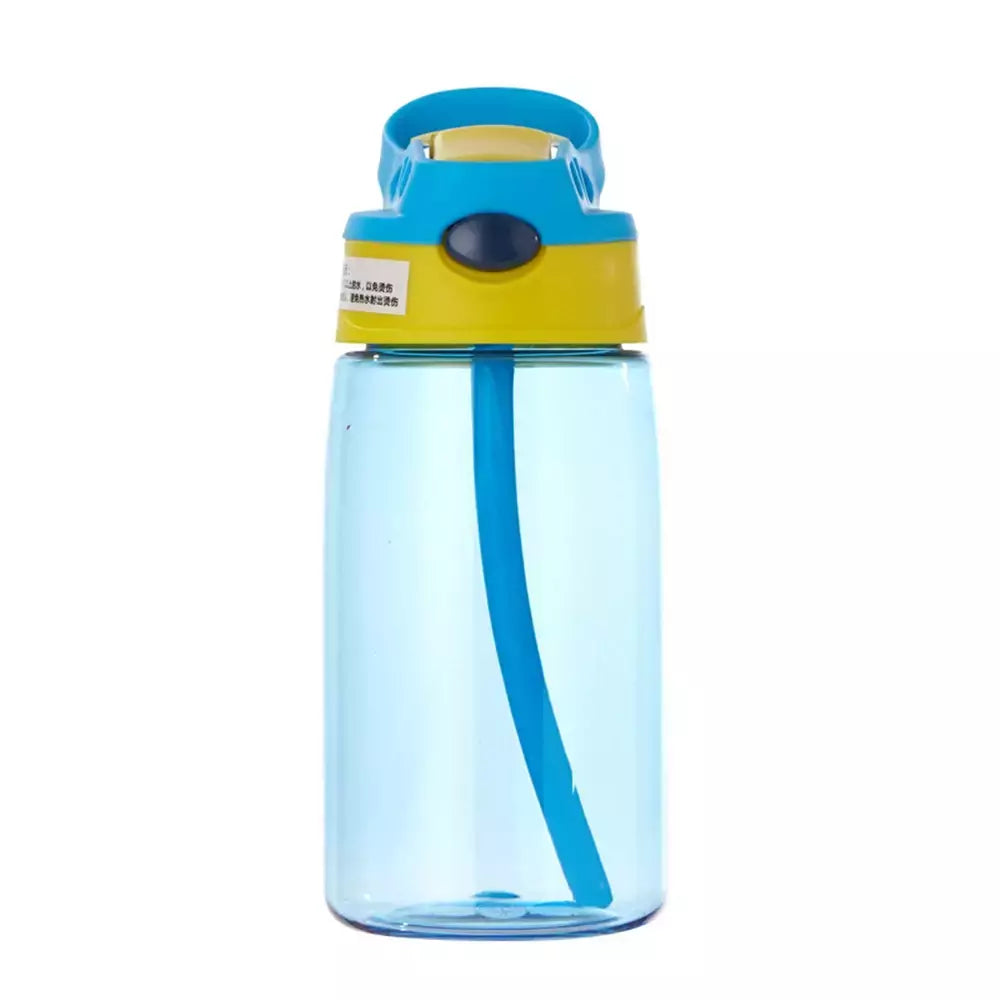 Bebê criativo dos desenhos animados alimentando copos com canudos, garrafas de água infantis, copos portáteis ao ar livre, à prova de vazamento, 480ml