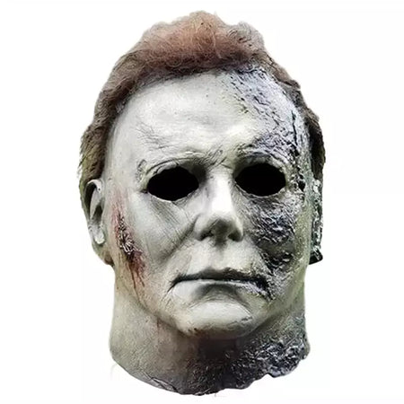 Máscara de látex masculina Michael Myers, rosto cheio, rímel, Rave Cosplay, filmes, brinquedos complicados, terror, fantasias extravagantes, máscara de terror