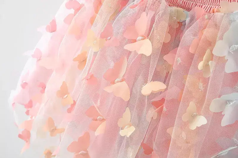 Novo bebê meninas festa de aniversário vestidos de noite verão asas borboleta crianças roupas doce colorido criança crianças traje