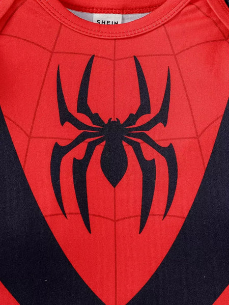 2 pçs bebê 2024 novo estilo meninos para recém-nascidos 0-6m dos desenhos animados aranha manga longa legal moda macacão todas as estações + chapéu