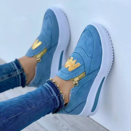 Mulheres sapatos de plataforma casual deslizamento em sapatos moda mocassins senhoras tênis chaussure femme tênis mulher