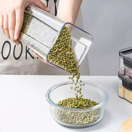 Conjuntos de cozinha empilháveis selados, 460-1800ml, caixa de plástico para armazenamento de alimentos, garrafa multigrãos, frutas secas, chá, recipientes de armazenamento