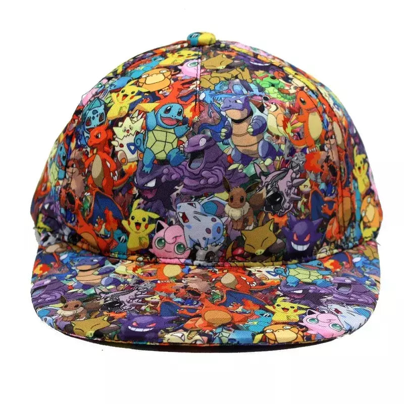 Anime figura pokemon boné de beisebol pikachu chapéu ajustável pokemon cosplay hip hop dos desenhos animados chapéus adultos menino menina crianças presentes aniversário