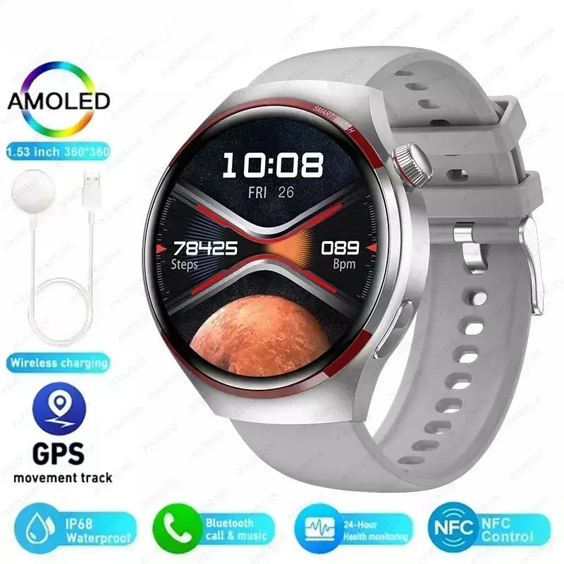 Xiaomi relógio 4 pro relógio inteligente para pro amoled tela hd bluetooth chamada gps nfc freqüência cardíaca esportes smartwatch homem 2024 novo