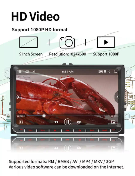 2din rádio do carro android para volkswagen golf 5 6 polo passat b6 b7 cc skoda jetta universal multimídia carplay wifi navegação gps