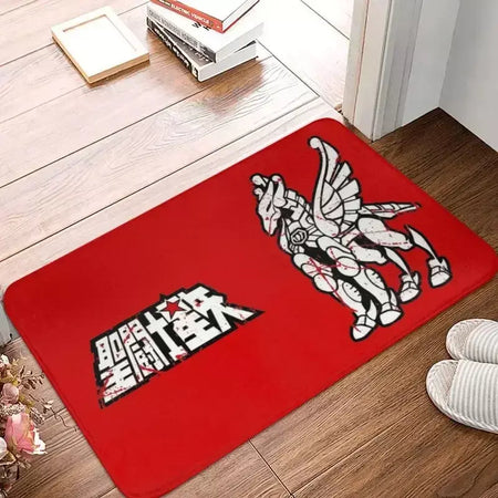 Personalizado cavaleiros do zodíaco saint seiya pegasus fantasia capacho tapete antiderrapante banheiro cozinha garagem tapete 40*60cm
