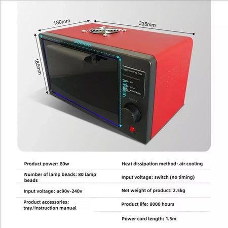 Caixa de cura uv forno de lâmpada ultravioleta 365nm 395nm 405nm led uv forno para resina uv tela flexível rápida manutenção do telefone móvel