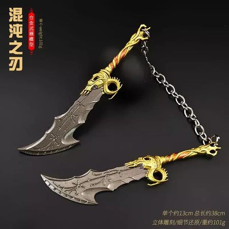 13 cm god of wars 5 jogo periféricos lâminas do caos metal artesanato arma modelo colecionável ornamentos criativo presentes de aniversário brinquedo
