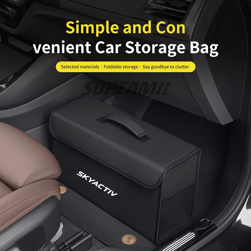 Caixa organizadora de porta-malas de carro, caixa traseira, armazenamento de arrumação, para mazda 3 6 skyactiv atenza cx30 cx60 cx70 cx3 cx5 cx9 mx5 bt50 bl