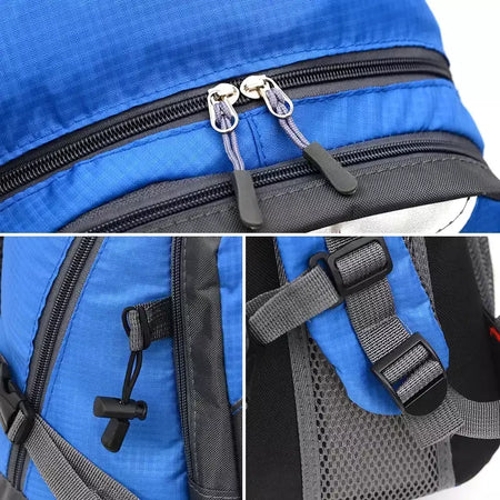 Nova mochila de viagem unissex, feminina e masculina, caminhadas ao ar livre, montanhismo, grande capacidade, leve, ciclismo, acampamento