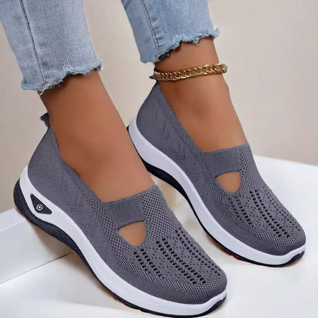 2025 tênis feminino respirável deslizamento em sapatos de caminhada malha baixa superior das mulheres sapatos vulcanizados sola macia sapatos femininos leves