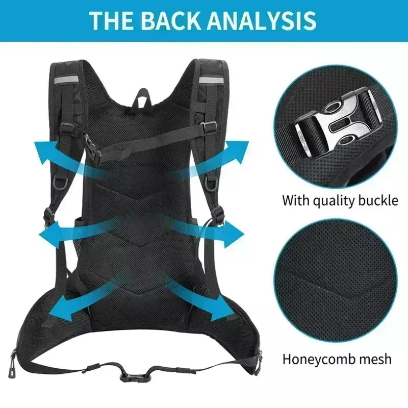 Caminhadas mochila impermeável poliéster resistente ao desgaste das mulheres dos homens trekking mochila em camadas saco de armazenamento esporte para exercício fitness