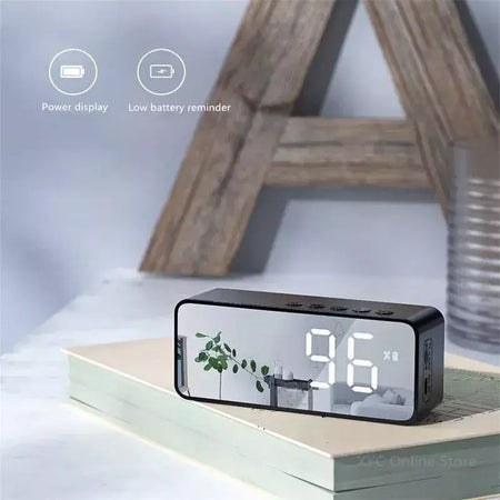 Altifalante Sem Fio Bluetooth Pequeno Mini Despertador Canhão Portátil Mini Voz Transmita o Cartão Insert Veicular Sistema De Áudio W