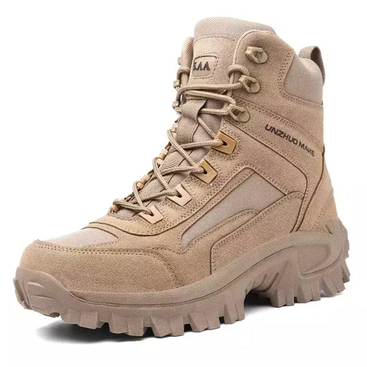 Botas táticas impermeáveis masculinas, Combat Ankle Boot, Sapatos de segurança de trabalho, Trekking, Preto, Trekking, Tamanho grande