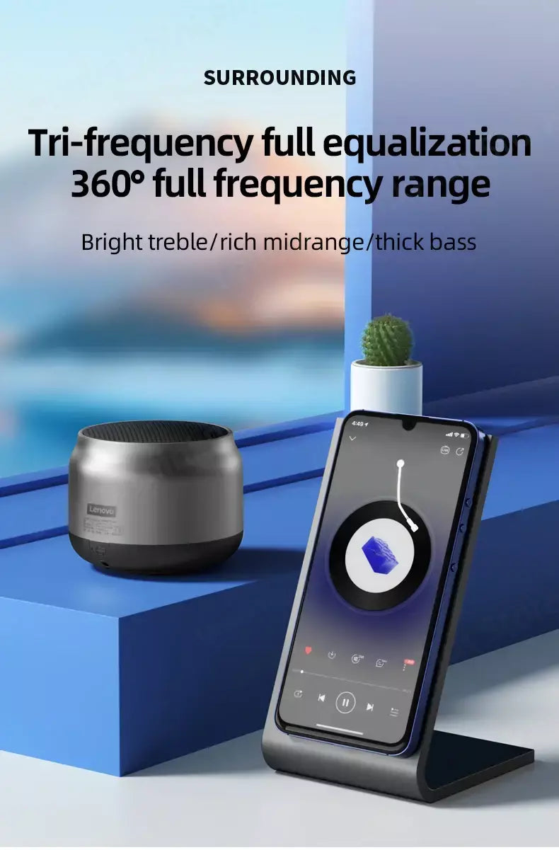 100% original lenovo k30 portátil de alta fidelidade bluetooth sem fio alto-falante à prova dwaterproof água usb ao ar livre música surround caixa baixo microfone