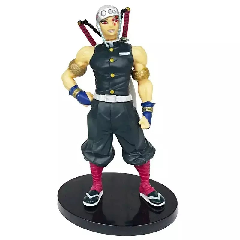 Anime figura demônio slayer figuras kimetsu não yaiba boneca tanjiro nezuko zenitsu estatueta inosuke guerreiro figura de ação modelo brinquedos