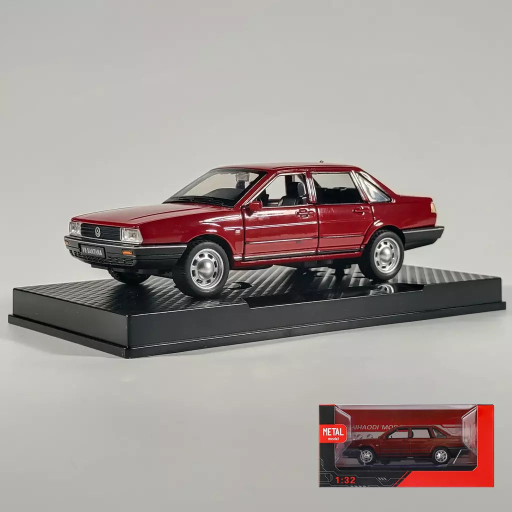 1:32 volkswagen santana liga de metal modelo fundido carro som & luz puxar para trás alta simulação carro de brinquedo das crianças presentes aniversário