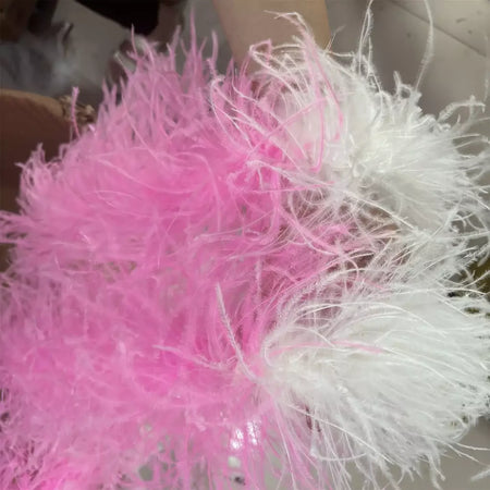 Boa de penas de avestruz arco-íris, 6/10/20 camadas, acessórios de festa fofos para mulheres, halloween, carnaval, cosplay, decoração de casamento, fantasia diy