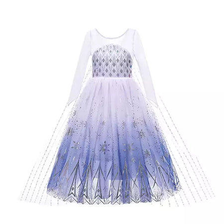 Crianças elsa traje menina aniversário malha vestido de princesa crianças cosplay neve rainha desempenho fantasia noite roupas de halloween