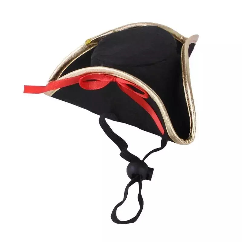 Chapéu engraçado para gatos Capitão Capitão Pirata Dress Fantas Fantas Capéu Pet Christmas Cosplay Capinho quente Cães