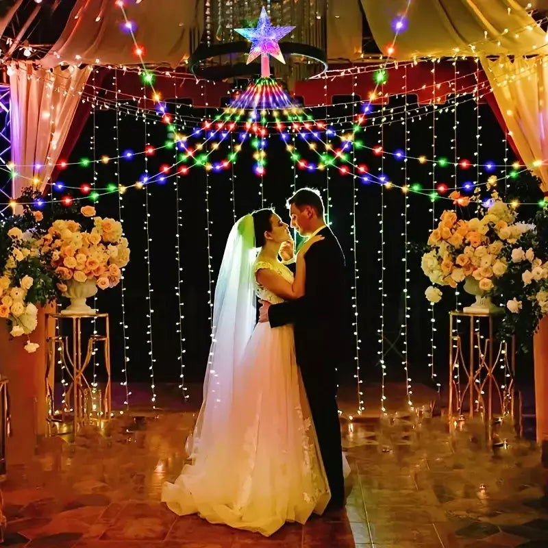 Led ao ar livre decorações da árvore de natal luzes usb 2/3m à prova dwaterproof água luzes da corda de fadas 8 modos quintal interior iluminação festa casamento