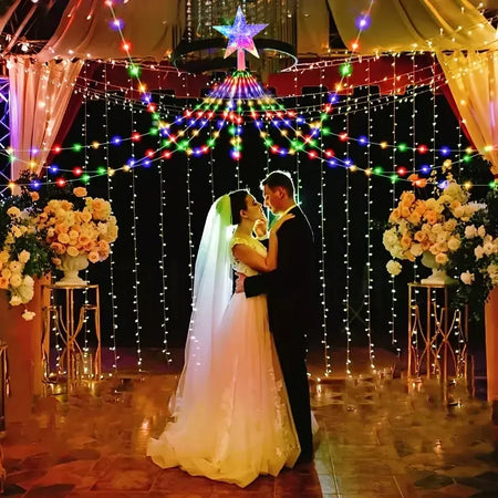 Led ao ar livre decorações da árvore de natal luzes usb 2/3m à prova dwaterproof água luzes da corda de fadas 8 modos quintal interior iluminação festa casamento