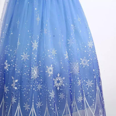Crianças elsa traje menina aniversário malha vestido de princesa crianças cosplay neve rainha desempenho fantasia noite roupas de halloween
