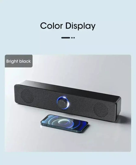 Xikcu sem fio bluetooth e pc soundbar com fio alto-falante alimentado por usb soundbar para tv pc portátil sistema de áudio surround de cinema em casa