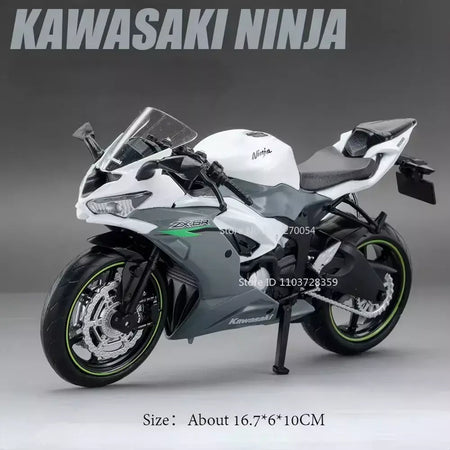 1:12 sportster modelo de brinquedo motocicletas liga diecast nijia ZX-6R motos som luz absorção choque pneus borracha crianças presente
